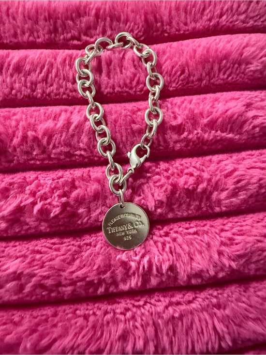 Tiffany & Co. Jewelry - Tiffany & Co. Sterling Silver Round Tag Bracelet - Silver